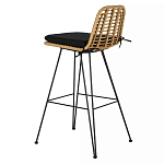 Стул барный с ротанговым плетением Half Bar Chair with Wicker без подлокотников варинант исполнения - 1 | Loft Concept в Брянске