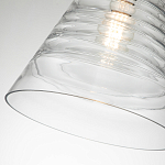 Подвесной светильник с прозрачным рельефным стеклянным плафоном в форме конуса Feiss варинант исполнения - 3 | Loft Concept в Брянске