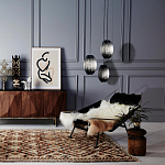 Подвесной светильник вертикальной овальной формы украшенный белыми круглыми бусинами Gradient Oval Pendant Lamp White варинант исполнения - 4 | Loft Concept в Брянске