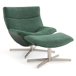 Кресло вращающееся с подставкой для ног зеленое Verdante варинант исполнения - 1 | Loft Concept в Брянске