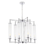 Люстра с 8-ю прозрачными цилиндрическими плафонами Jeanette варинант исполнения - 2 | Loft Concept в Брянске