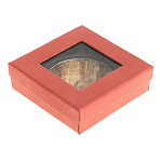 Зеркало карманное складное круглое из натурального камня Оникс в подарочной упаковке Silver Stone Mirrors варинант исполнения - 4 | Loft Concept в Брянске