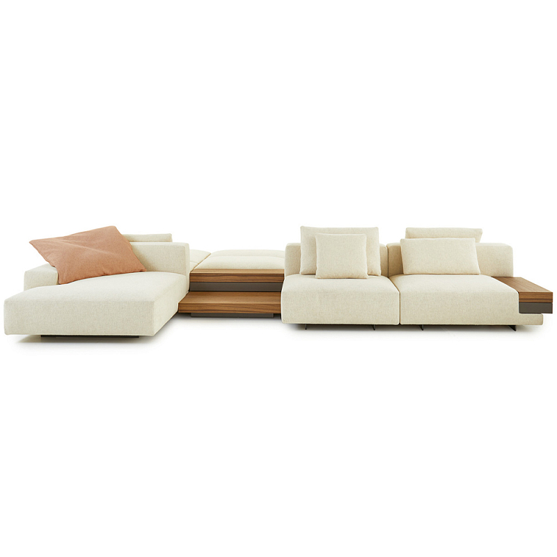 Модульный диван MARTEEN Modular Sofa Белый Древесина в Брянске | Loft Concept 