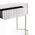 Консоль овальная на золотистых фигруных ножках Wall Console варинант исполнения - 3 | Loft Concept в Брянске