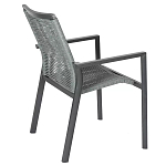 Стул темно-серый с высокой плетеной спинкой и сиденьем Braided Strength варинант исполнения - 3 | Loft Concept в Брянске