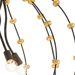 Люстра в форме шара с золотыми элементами на чёрном каркасе Arced Lines варинант исполнения - 1 | Loft Concept в Брянске