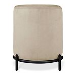 Банкетка овальная бежевый велюр на 4-х металлических ножках черного цвета SANJAY варинант исполнения - 3 | Loft Concept в Брянске