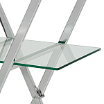 Стеллаж со стеклянными полками на стальном каркасе X-ray варинант исполнения - 4 | Loft Concept в Брянске