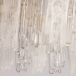 Люстра круглая с прозрачными стержнями разной длины Textured Glass Chandelier варинант исполнения - 8 | Loft Concept в Брянске