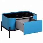 Тумба прикроватная чёрно-голубая с  ящиком Blue Cabinet варинант исполнения - 2 | Loft Concept в Брянске