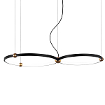 Люстра подвесная светодиодная черный металл Ring Horizontal варинант исполнения - 8 | Loft Concept в Брянске