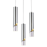 Подвесной светильник Metal Acrylic Tube Trio Chrome Hanging Lamp варинант исполнения - 1 | Loft Concept в Брянске