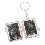 Зеркало брелок складное двухстороннее из натурального камня Серафинит Stone Mirrors варинант исполнения - 2 | Loft Concept в Брянске