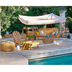 Садовая скамья из массива акации Ruth Wooden Bench варинант исполнения - 5 | Loft Concept в Брянске