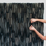 Современное Объемное Панно на стену Horizontal rhythmic waves варинант исполнения - 2 | Loft Concept в Брянске