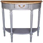 Полукруглая консоль в стиле прованс серая Margery Provence Grey Console варинант исполнения - 1 | Loft Concept в Брянске