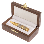 Флеш-карта USB 2.0 на 32 гб в виде пули с гравировкой природы в подарочной коробке Metal Flash Drive варинант исполнения - 5 | Loft Concept в Брянске