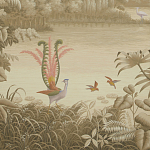 Обои ручная роспись Le Brésil Amarelo Sepia варинант исполнения - 3 | Loft Concept в Брянске