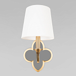 Бра с белым текстильным абажуром и фигурным основанием с зеркальной вставкой Vitorino варинант исполнения - 5 | Loft Concept в Брянске