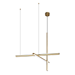 Люстра с 3-мя  пересекающимися цилиндрическими плафонами на тонких тросах Trumpet tube варинант исполнения - 2 | Loft Concept в Брянске