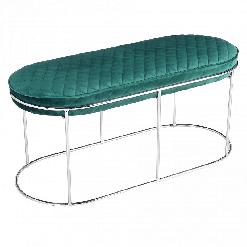 Банкетка Bench Emerald Серебряный Изумрудный Банкетка Bench Emerald Серебряный Изумрудный в Брянске | Loft Concept