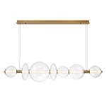 Подвесной светильник линейный с прозрачными стеклянными шарами разного диаметра Eurofase варинант исполнения - 11 | Loft Concept в Брянске