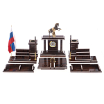 Настольный письменный набор из природного камня обсидиана с декором в виде Коня Team leader варинант исполнения - 1 | Loft Concept в Брянске