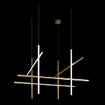 Люстра с 8-ю пересекающимися цилиндрическими плафонами на тонких тросах Trumpet tube варинант исполнения - 7 | Loft Concept в Брянске