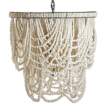 Двухъярусная люстра украшенная круглыми белыми бусинами Gradient Chandelier White варинант исполнения - 2 | Loft Concept в Брянске