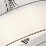 Люстра подвесная с двойным круглым плафоном из органзы и матового стекла Kichler варинант исполнения - 3 | Loft Concept в Брянске