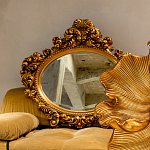 Зеркало настенное золотое с ажурным резным орнаментом Classic Ornament Mirror варинант исполнения - 3 | Loft Concept в Брянске