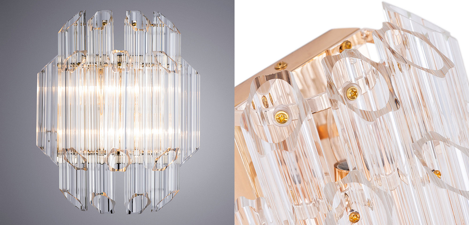Бра Hexagon Tube Light Crystal wall lamp Бра Hexagon Tube Light Crystal wall lamp - Loft-Concept в Брянске
