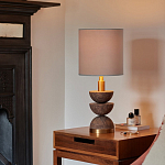 Настольная лампа с белым цилиндрическим абажуром на фигурном основании из полусфер Bewitchment варинант исполнения - 1 | Loft Concept в Брянске