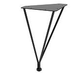 Стол журнальный c коричневой круглой столешницей на четырех черных ножках Charm Coffee Table варинант исполнения - 3 | Loft Concept в Брянске