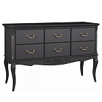 Консоль черная из массива бука с ящиками в стиле прованс Black Provence варинант исполнения - 1 | Loft Concept в Брянске