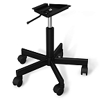 Стул с мягкой бирюзовой обивкой из велюра и подъемно-поворотным механизмом на черных колесиках Harper Turquoise варинант исполнения - 3 | Loft Concept в Брянске