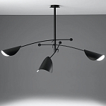 Потолочный светильник с подвижными плафонами Aracea Black Ceiling Lamp варинант исполнения - 2 | Loft Concept в Брянске