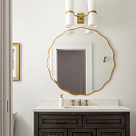 Золотое настенное зеркало Yvon Mirror варинант исполнения - 4 | Loft Concept в Брянске