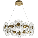Люстра с круглыми рельефными плафонами Glass Peonies Brass Chandelier варинант исполнения - 2 | Loft Concept в Брянске