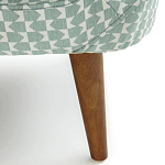 Кресло светло-бирюзовое с принтом Pauley Light Turquoise Armchair варинант исполнения - 4 | Loft Concept в Брянске