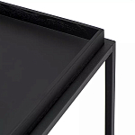 Тумба чёрная на колёсах Cabinet on Wheels варинант исполнения - 4 | Loft Concept в Брянске