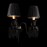 Бра с двумя черными абажурами и декоративными подвесками Lustre Reverie варинант исполнения - 3 | Loft Concept в Брянске