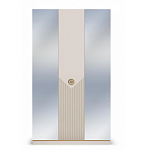 Шкаф трёхдверный с 2-мя зеркальными дверками Satin Furniture варинант исполнения - 3 | Loft Concept в Брянске