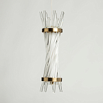 Подвесной светильник с цилиндрическим плафоном из прозрачных стеклянных трубок Nembus варинант исполнения - 5 | Loft Concept в Брянске