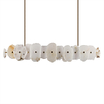 Подвесной светильник с фигурными элементами из белого алебастра Cryptocrystalline Stone варинант исполнения - 7 | Loft Concept в Брянске