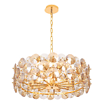 Люстра круглая золотого цвета с круглыми хрустальным элементами Solyria варинант исполнения - 4 | Loft Concept в Брянске