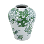 Ваза с зелеными цветочными и птичьими мотивами Vase Inspired by Nature варинант исполнения - 2 | Loft Concept в Брянске
