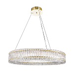 Люстра подвесная круглая из прозрачного хрусталя с золотым корпусом Selfsufficient варинант исполнения - 7 | Loft Concept в Брянске