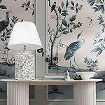 Настольная лампа цилиндрическая с цветочной росписью Lamp Flower Painting варинант исполнения - 6 | Loft Concept в Брянске