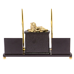 Настольный канцелярский набор из нефрита с декором в виде льва Golden Lion варинант исполнения - 3 | Loft Concept в Брянске